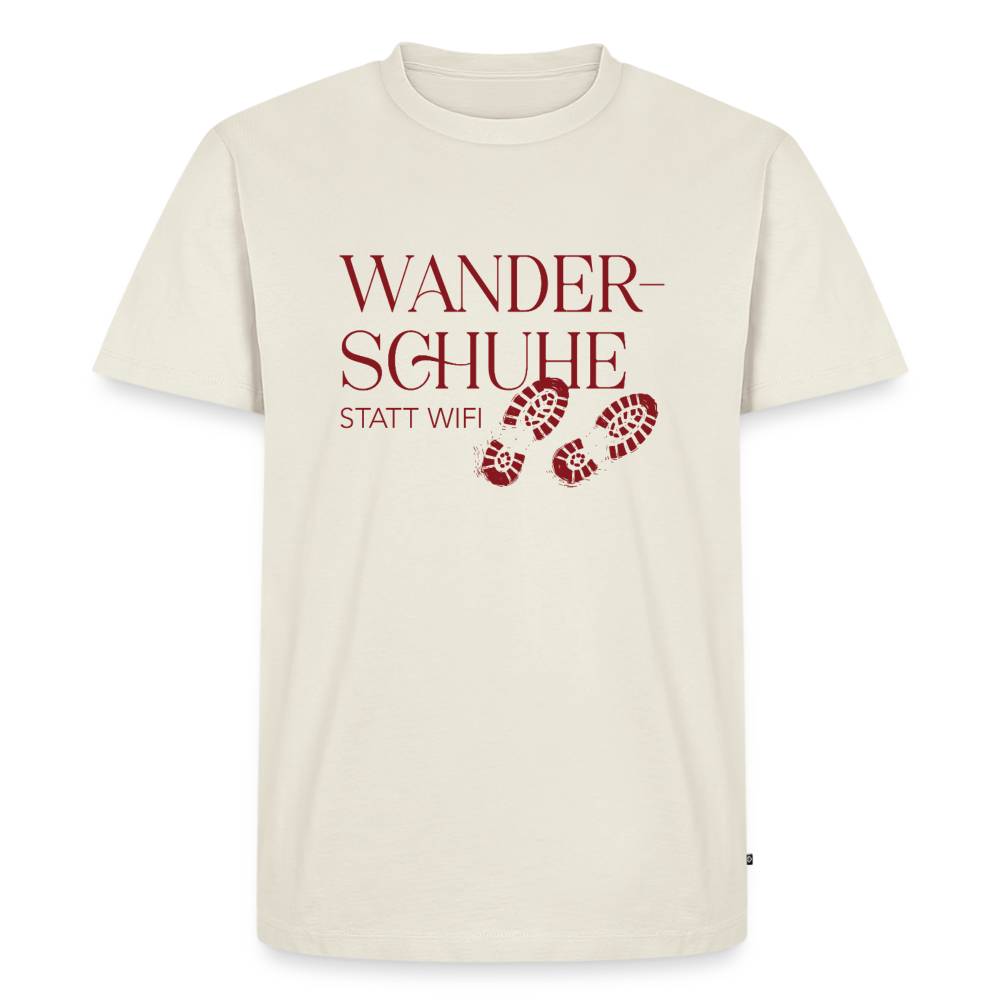 Herren-Shirt | Wanderschuhe statt WiFi - off white