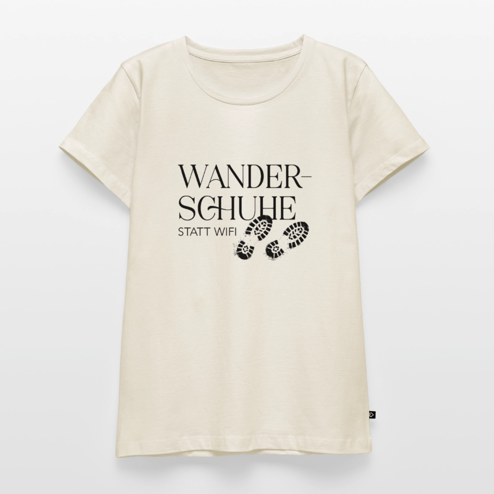 Damen-Shirt | Wanderschuhe statt WiFi - off white
