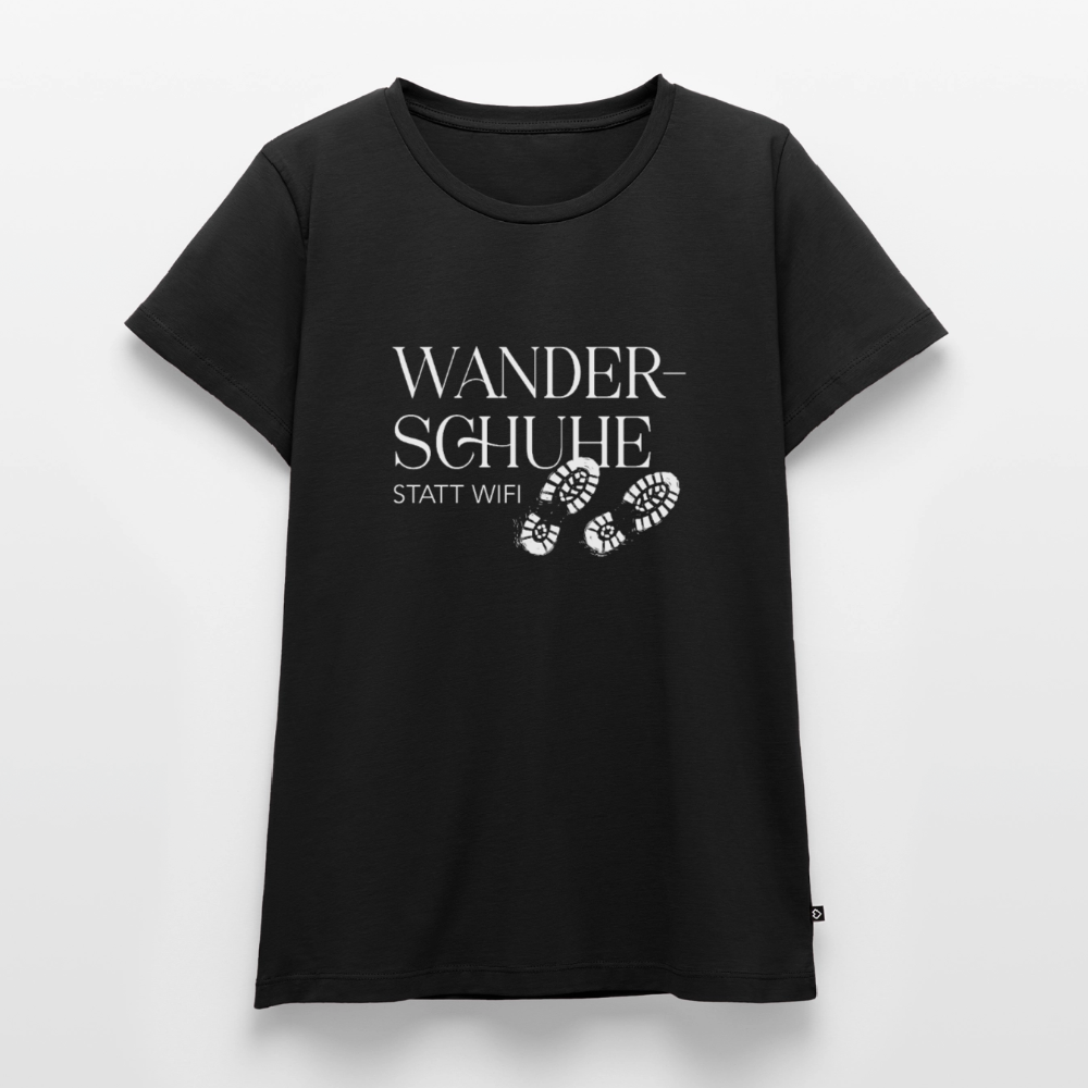 Damen-Shirt | Wanderschuhe statt WiFi - black