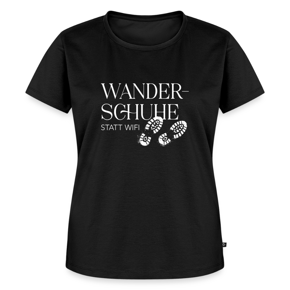 Damen-Shirt | Wanderschuhe statt WiFi - black