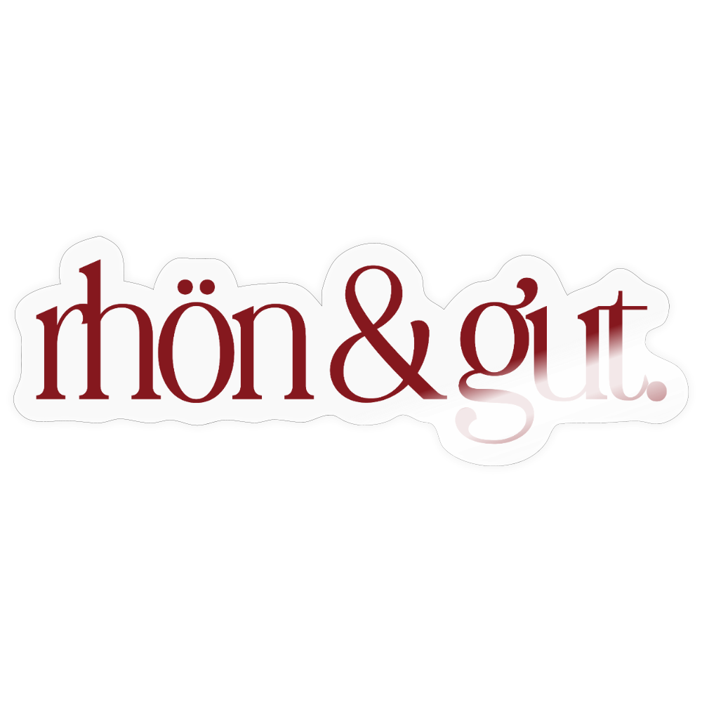 Sticker | rhön & gut. (rot) - transparent glossy