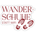 Sticker | Wanderschuhe (rot) - white matte