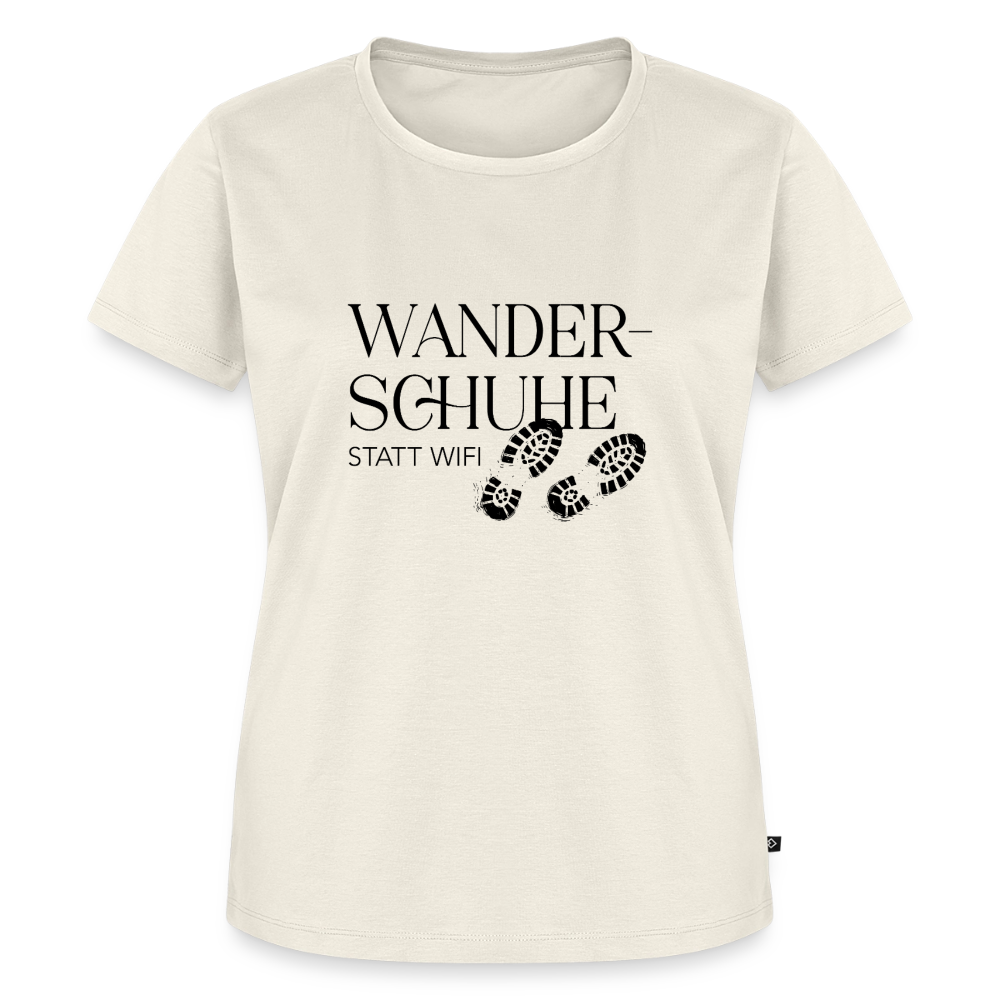 Damen-Shirt | Wanderschuhe statt WiFi - off white