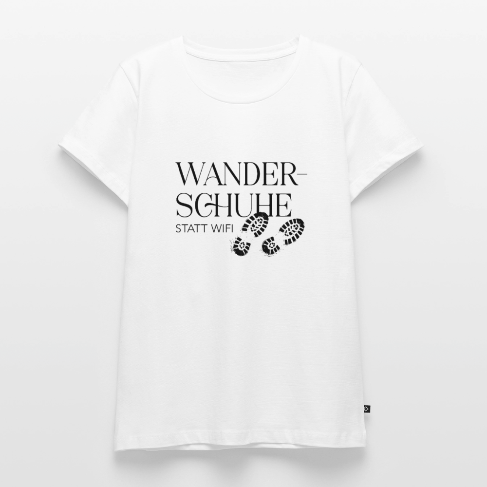 Damen-Shirt | Wanderschuhe statt WiFi - white