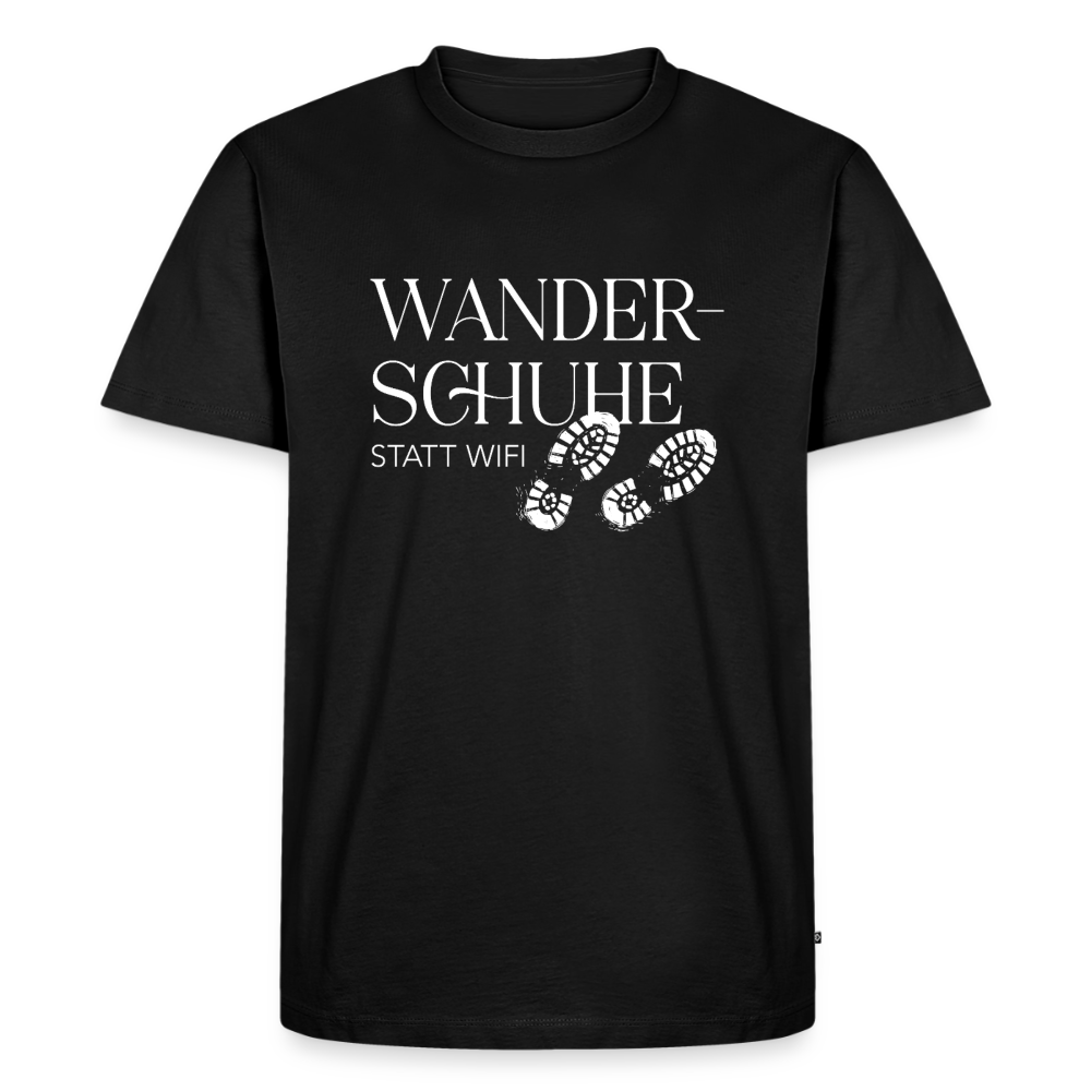 Herren-Shirt | Wanderschuhe statt WiFi - black