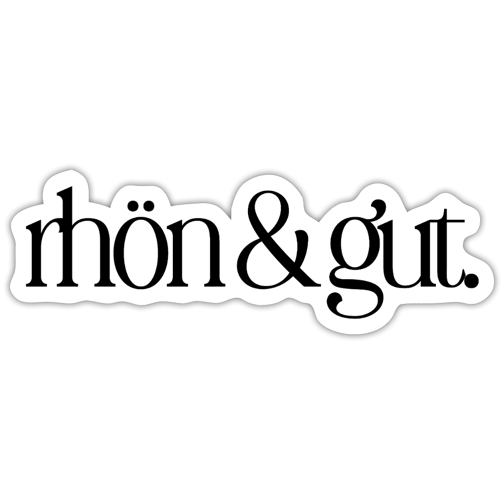 Sticker | rhön & gut. (schwarz) - white matte