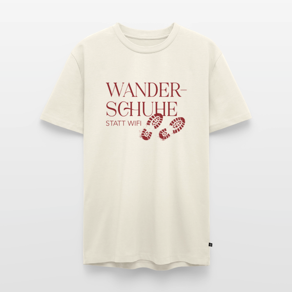 Herren-Shirt | Wanderschuhe statt WiFi - off white