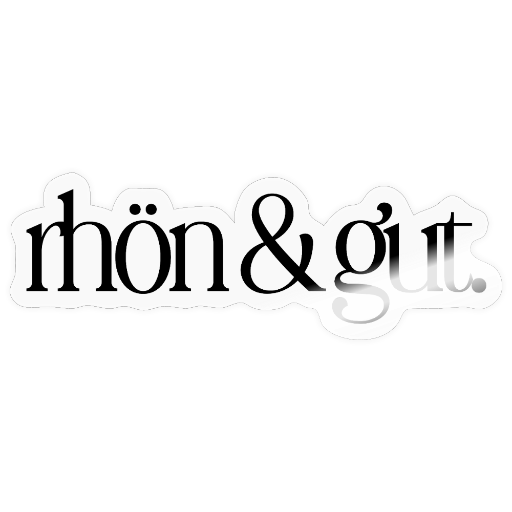 Sticker | rhön & gut. (schwarz) - transparent glossy