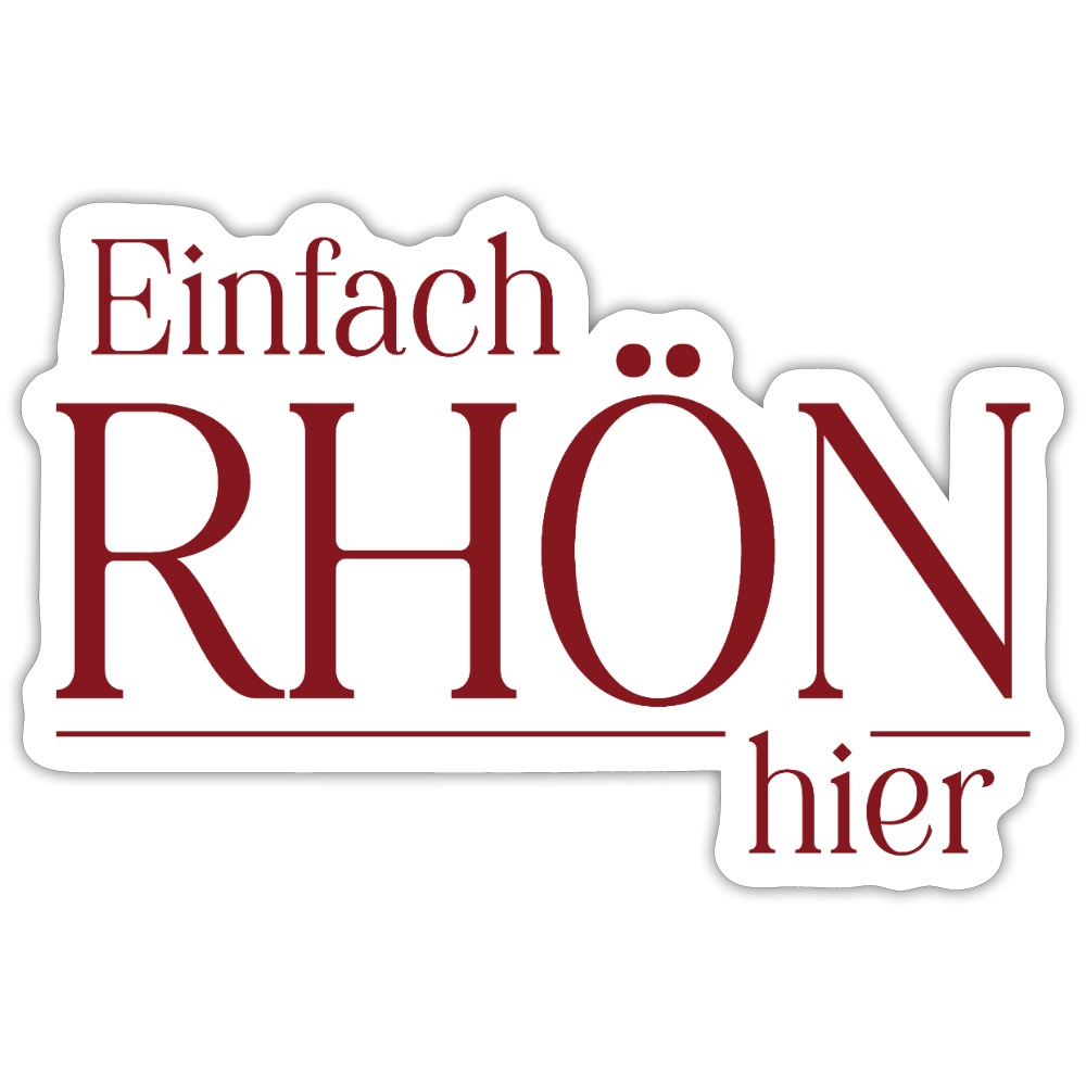 Sticker | Einfach Rhön hier (rot) - white matte