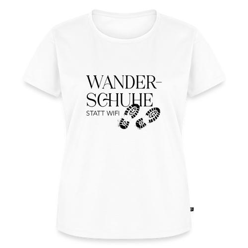 Damen-Shirt | Wanderschuhe statt WiFi - white