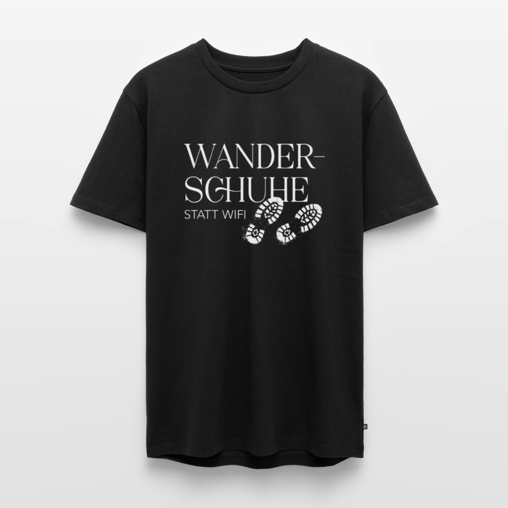 Herren-Shirt | Wanderschuhe statt WiFi - black