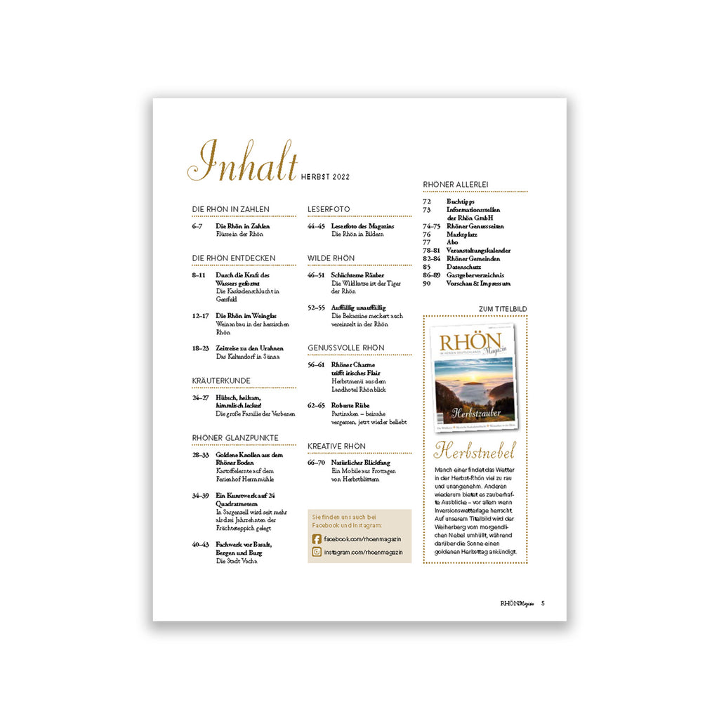 Rhön Magazin 2022 - Herbst
