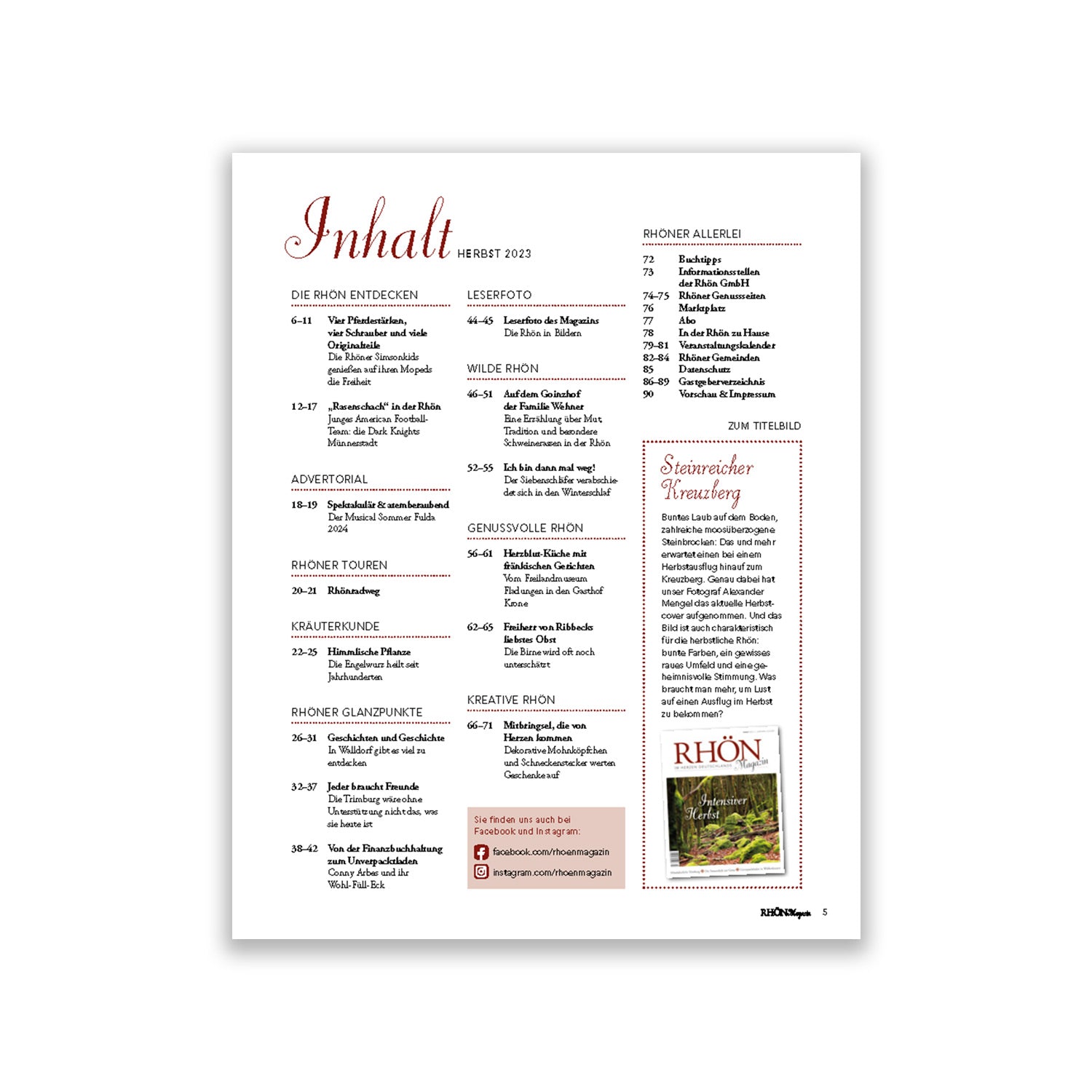 Rhön Magazin 2023 - Herbst