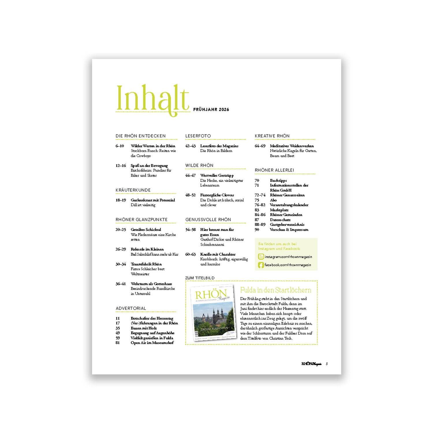 Rhön Magazin 2026 - Frühjahr