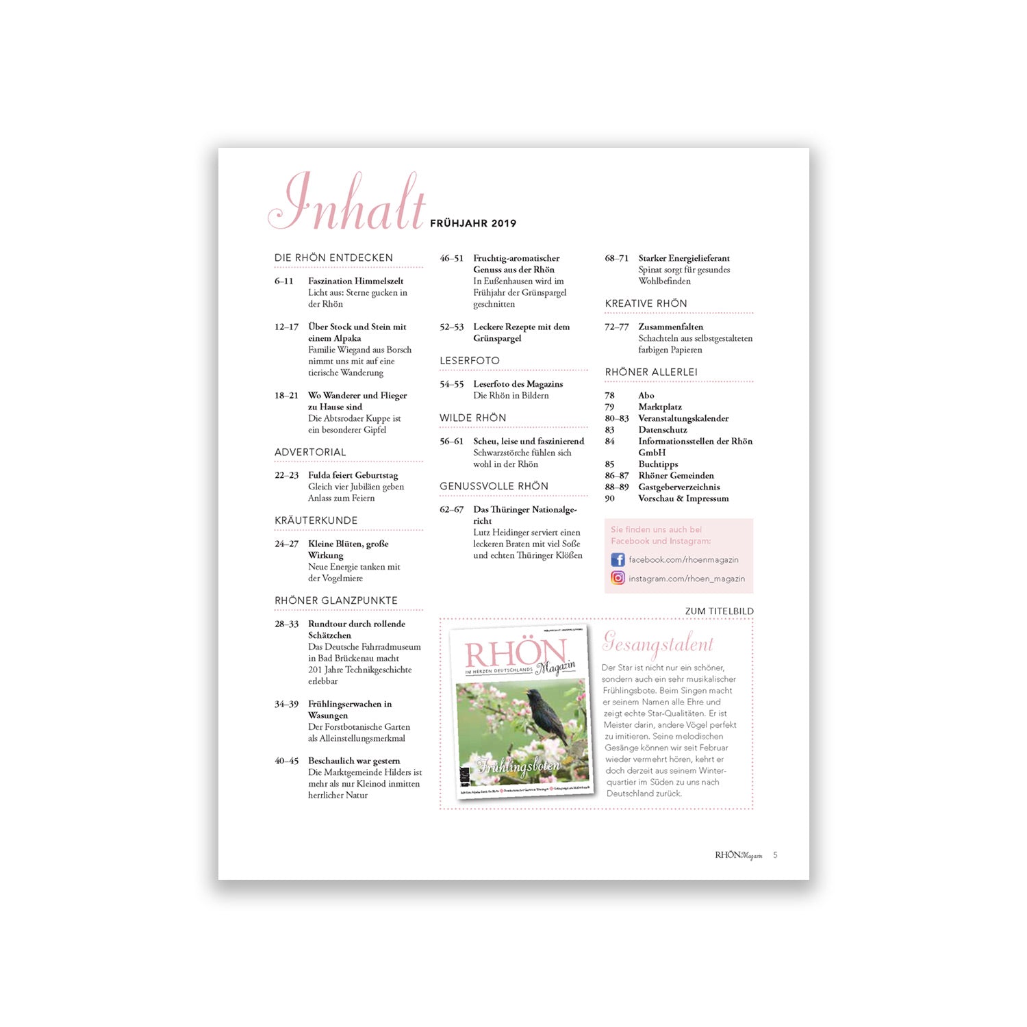 Rhön Magazin 2019 - Frühjahr