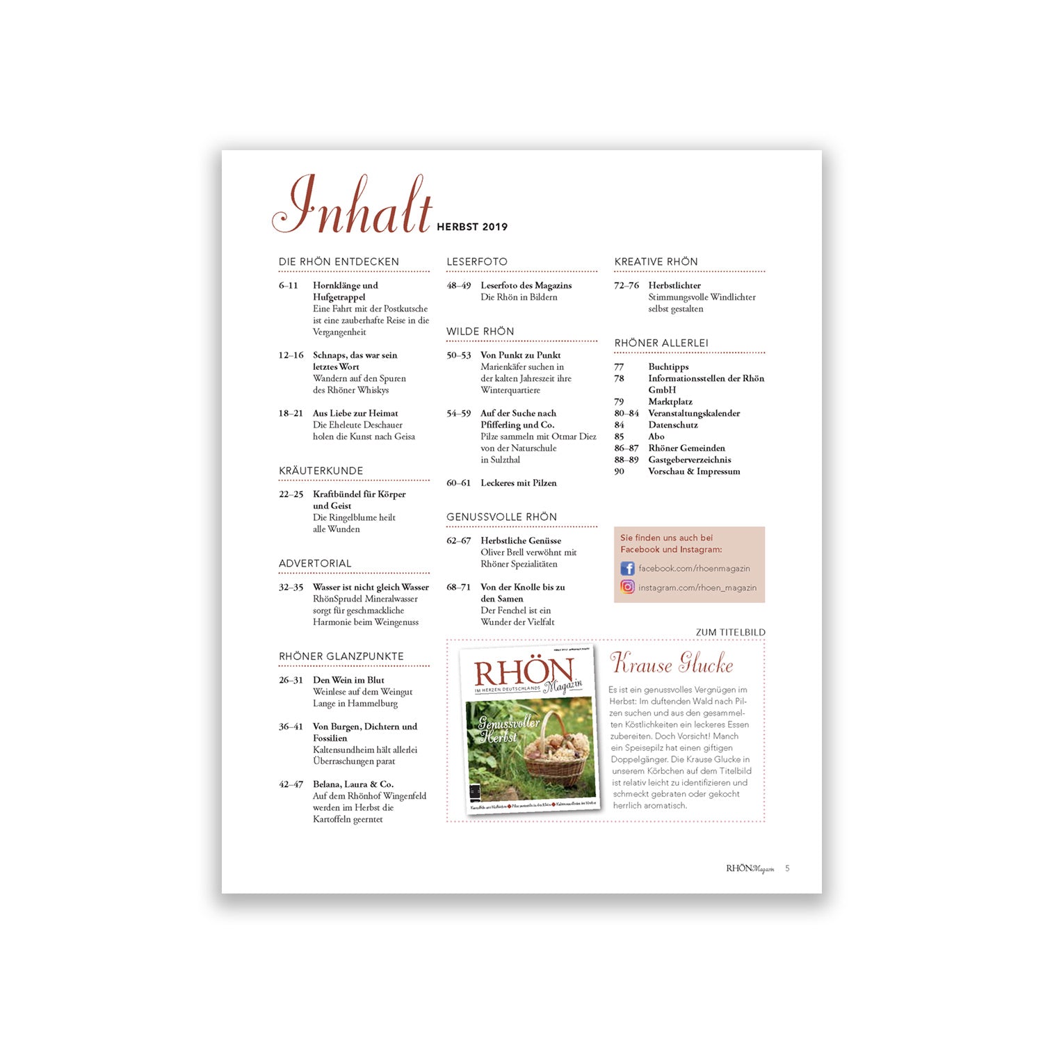 Rhön Magazin 2019 - Herbst